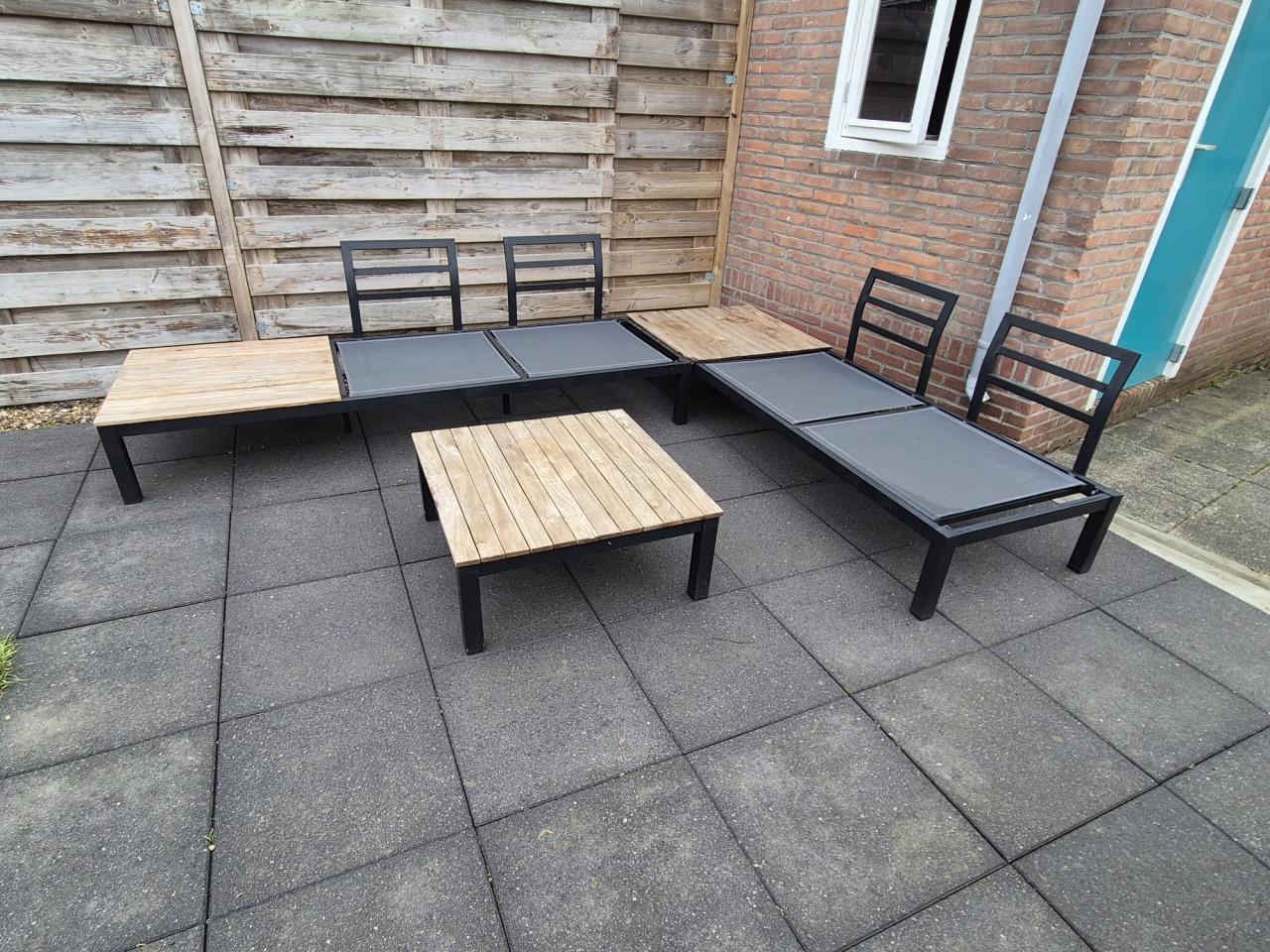 Aluminium Loungeset (Bezorging mogelijk)