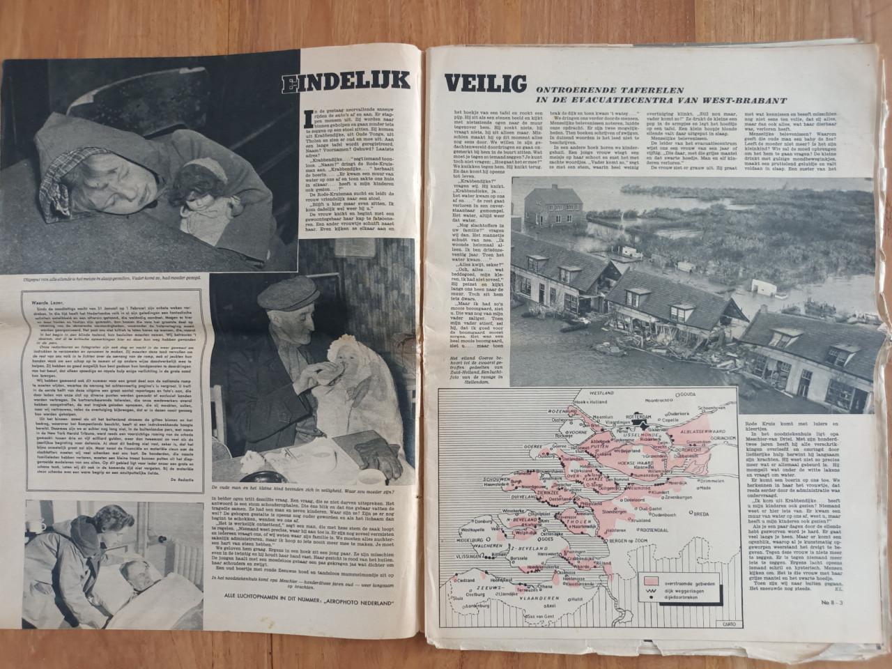 Panorama's, 2 stuks 1953 Watersnoodramp Zeeland