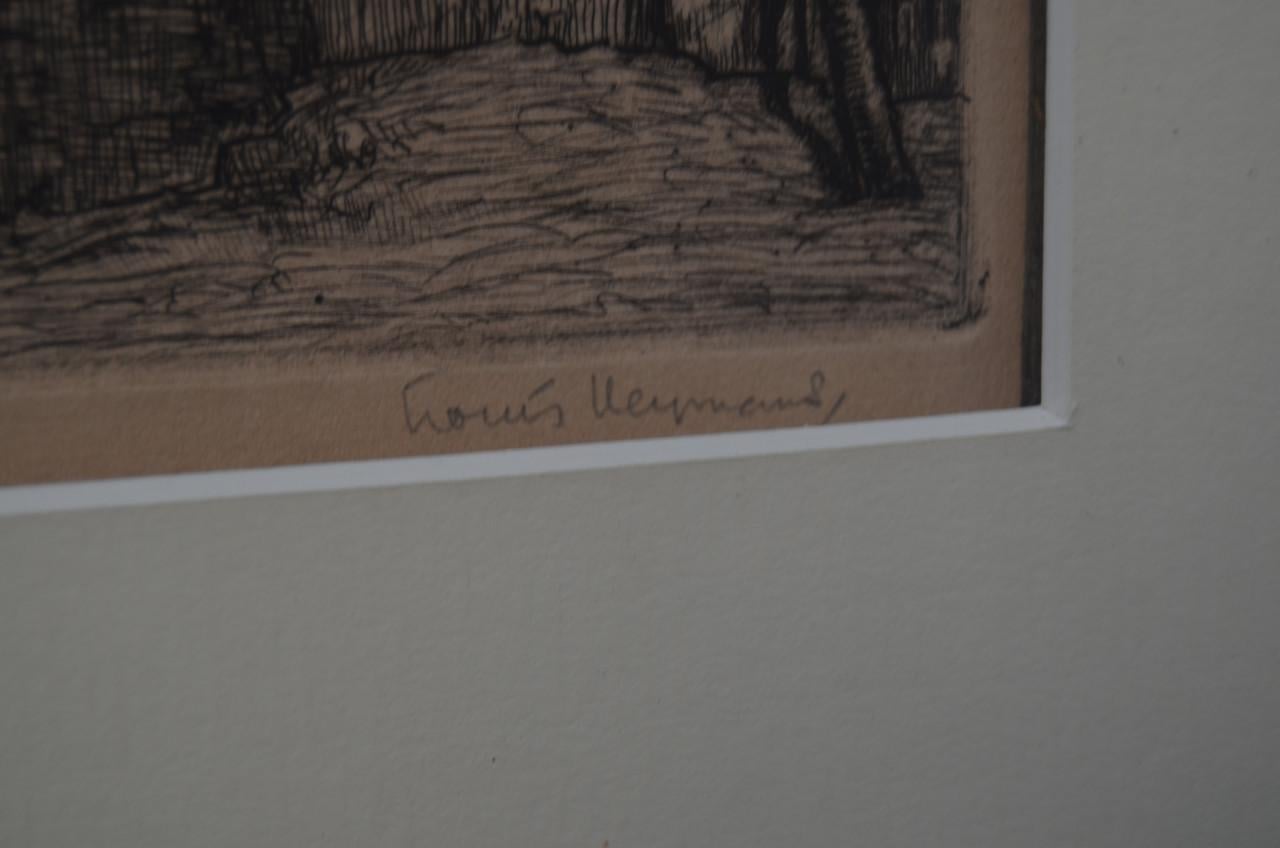 Fraaie ets Louis Heymans, gen. en gesign. Dom van Veere