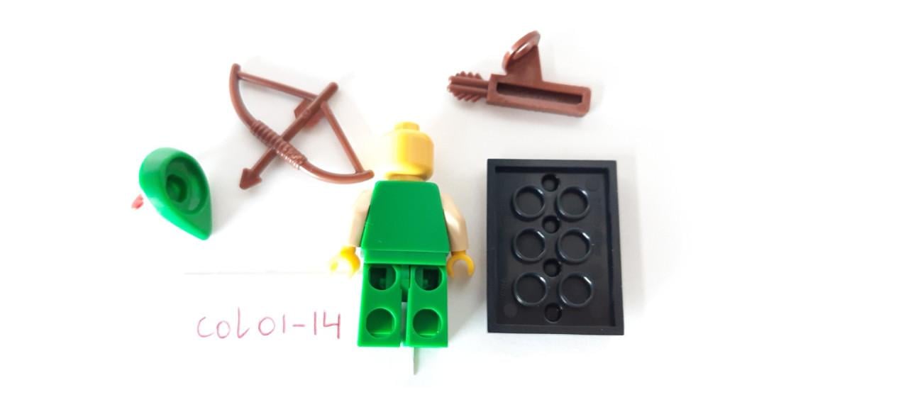Lego minifiguur: boswachter met standaard en accessoires