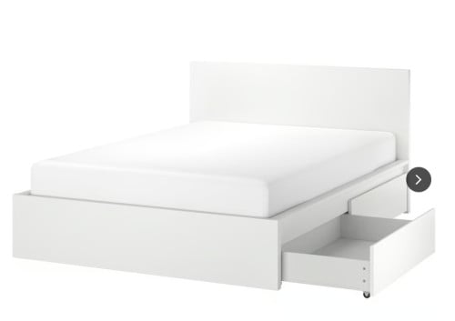 Ikea Bed (2persoons) incl. nachtkastjes