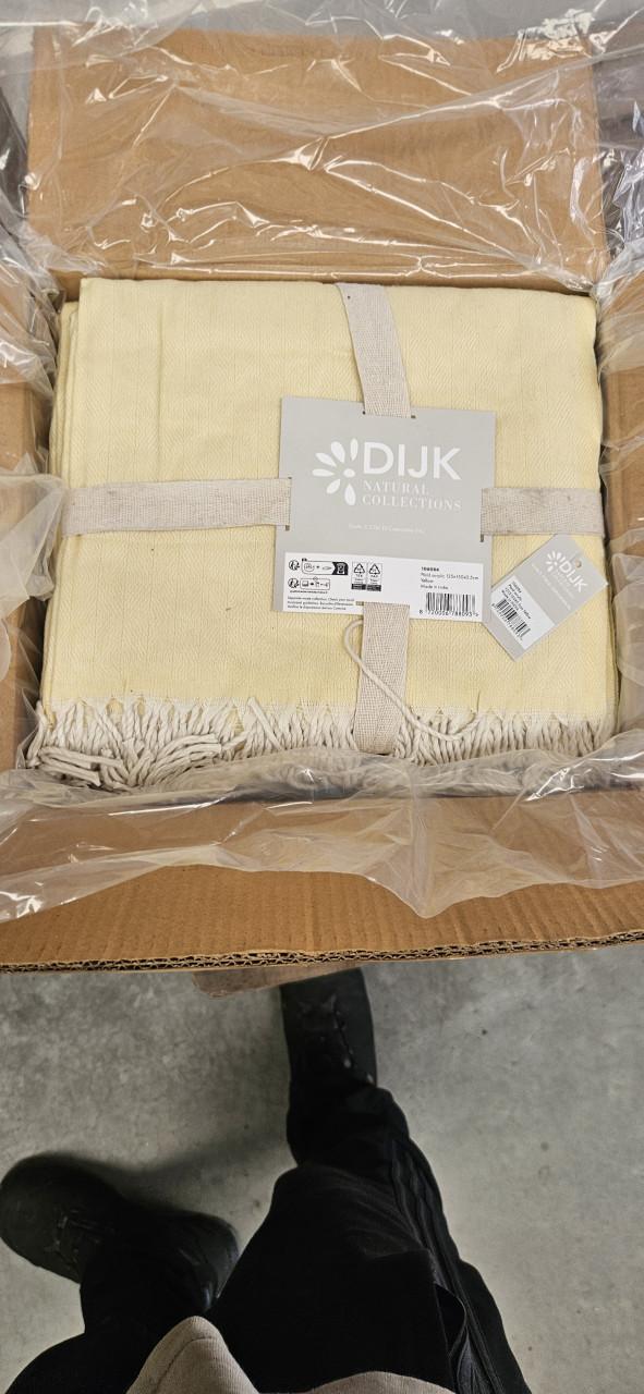 Partij Dijk Natural Collections plaids geel 125x150 cm nieuw