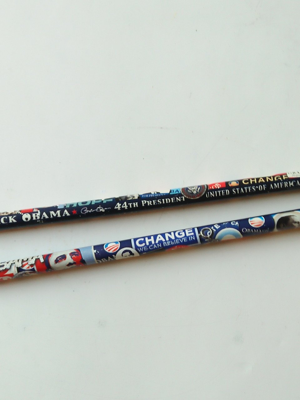 2 potloden Barack Obama's aanstelling
