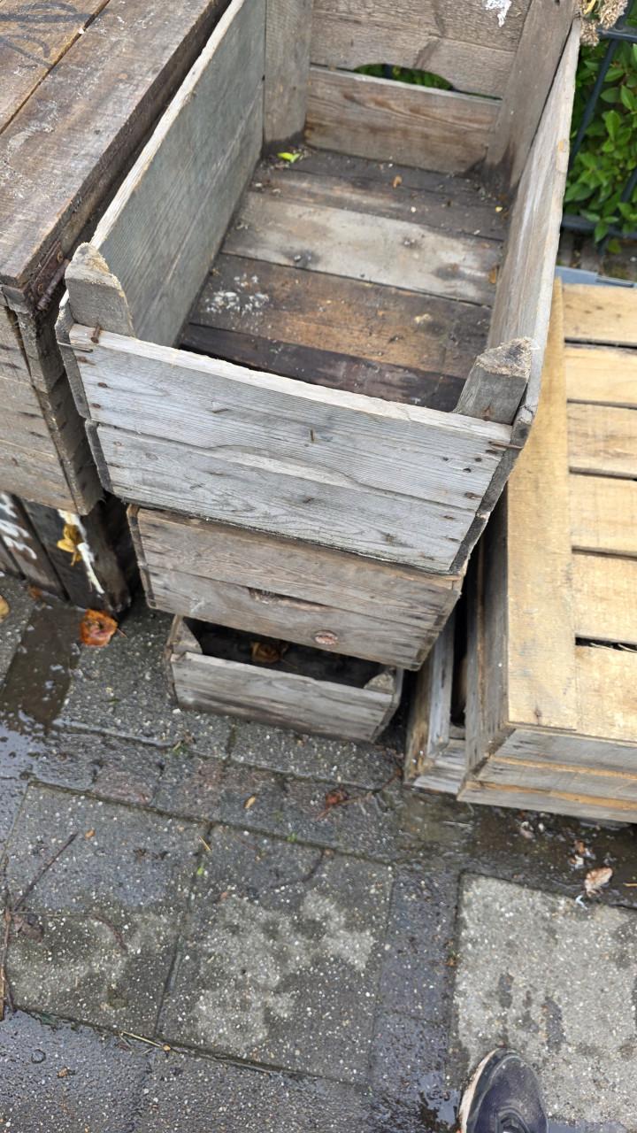 4 stuksDecoratie kisten 3/4 kist