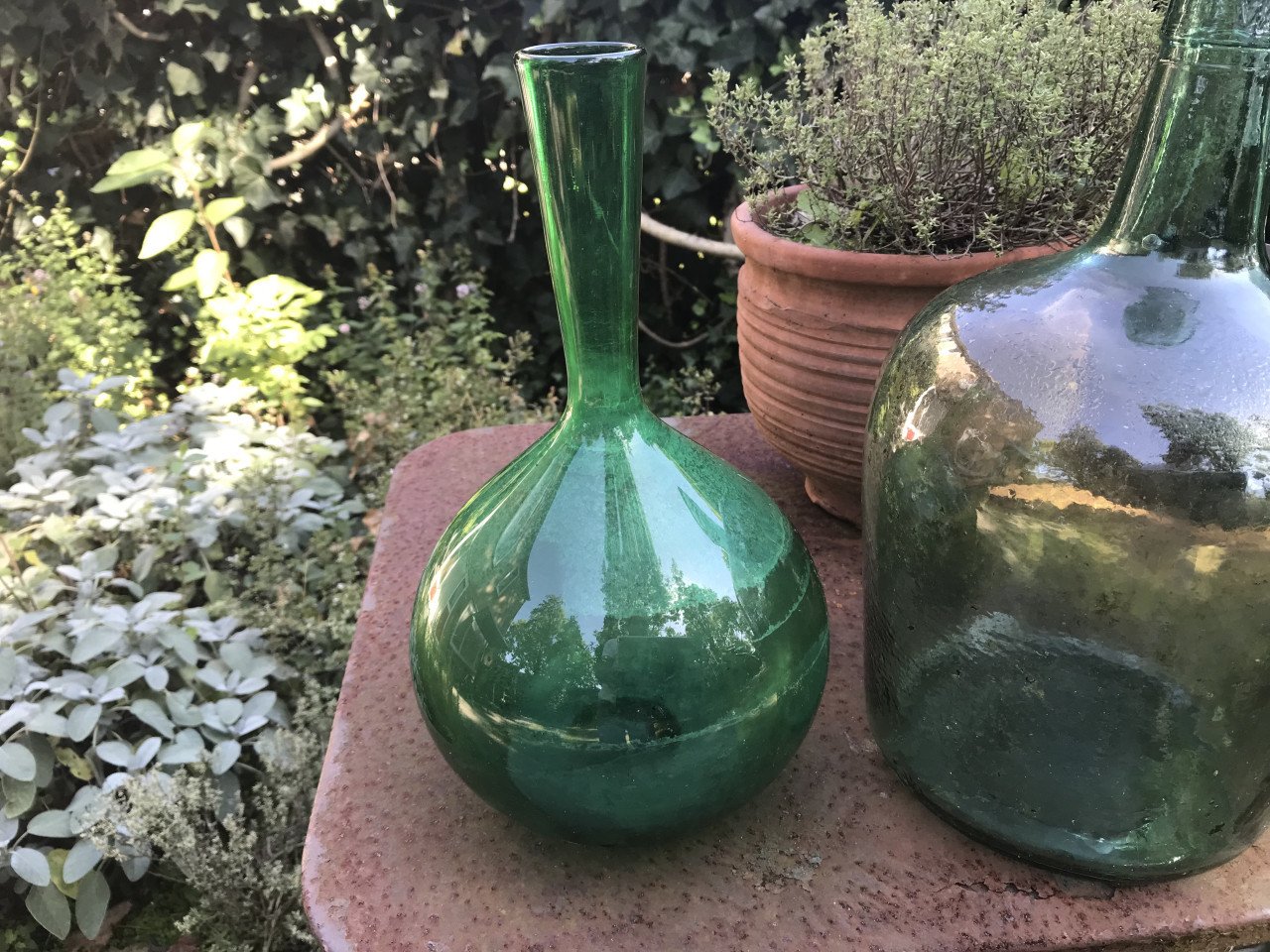 Grote glazen flessen,vintage