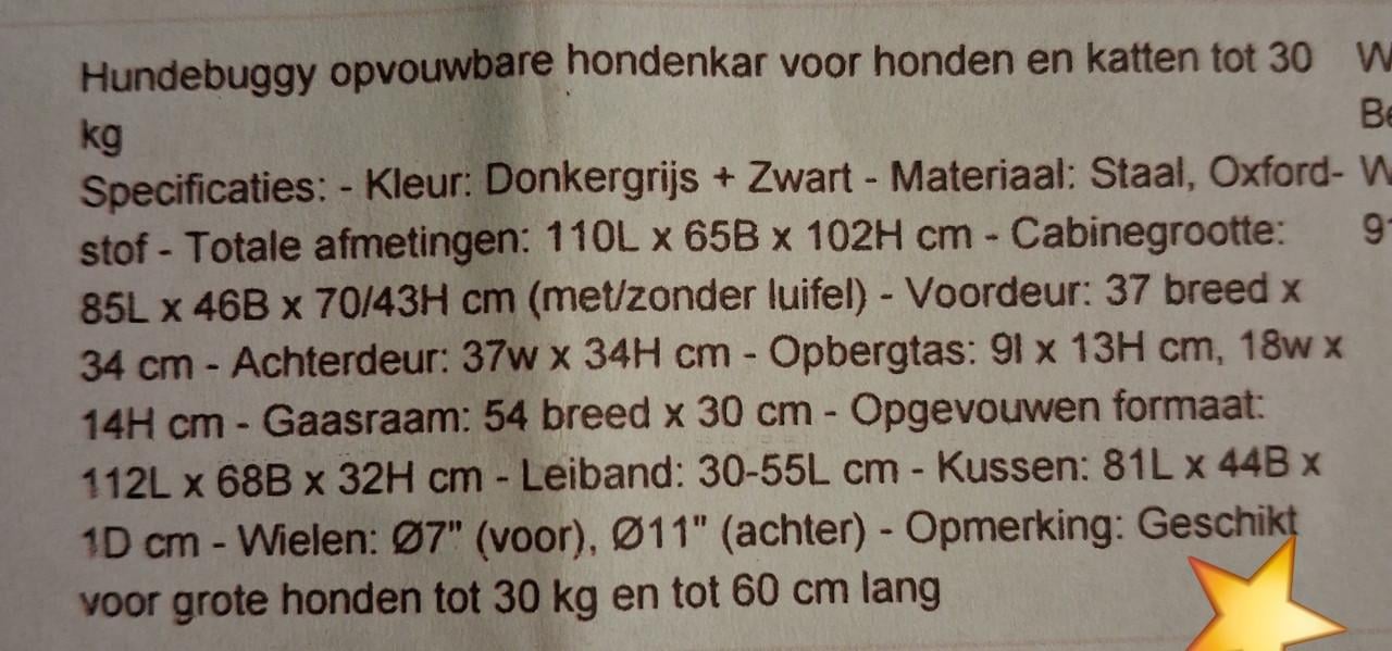 Nieuw‼️Pawhut Hondenbuggy tot 30kg