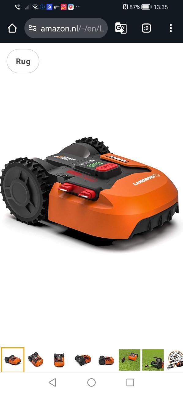 WORX WR130E grasmaaierrobot + garage