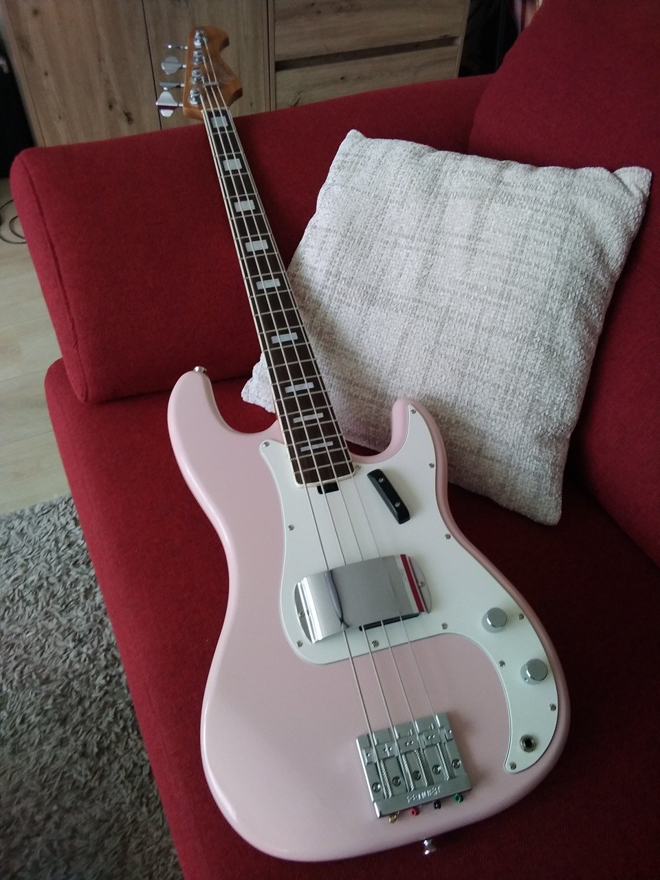 HB Precision Bass Shell Pink met veel upgrades ZGAN