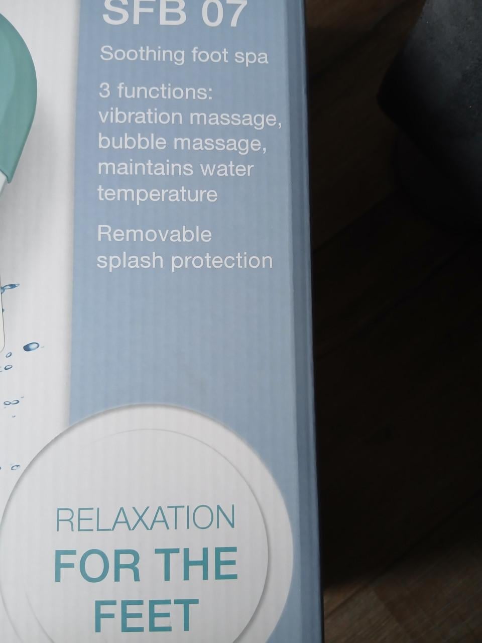 Voetenbad merk Sanitas met 3 massagestanden