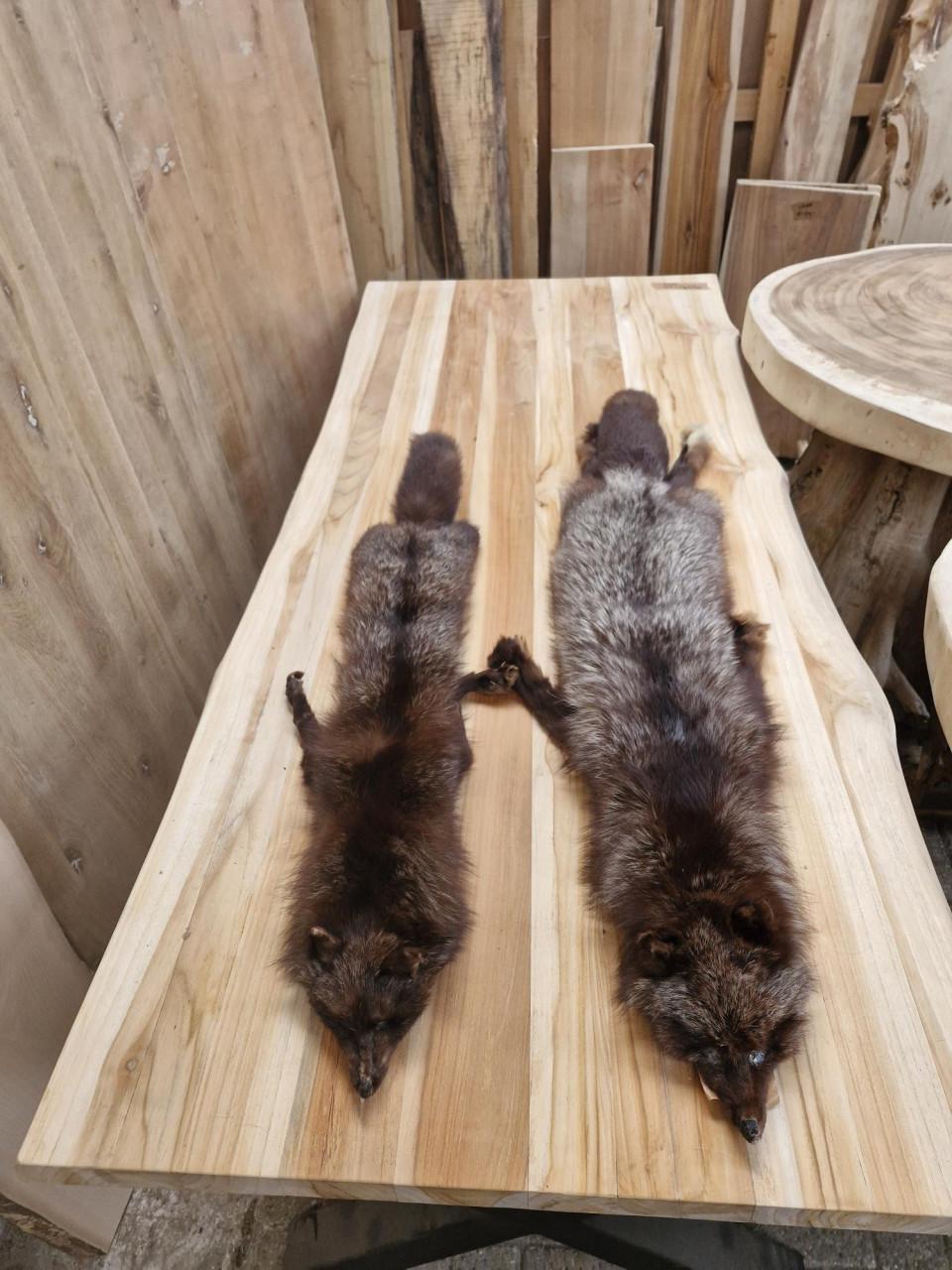 Zilvervos pels decoratie