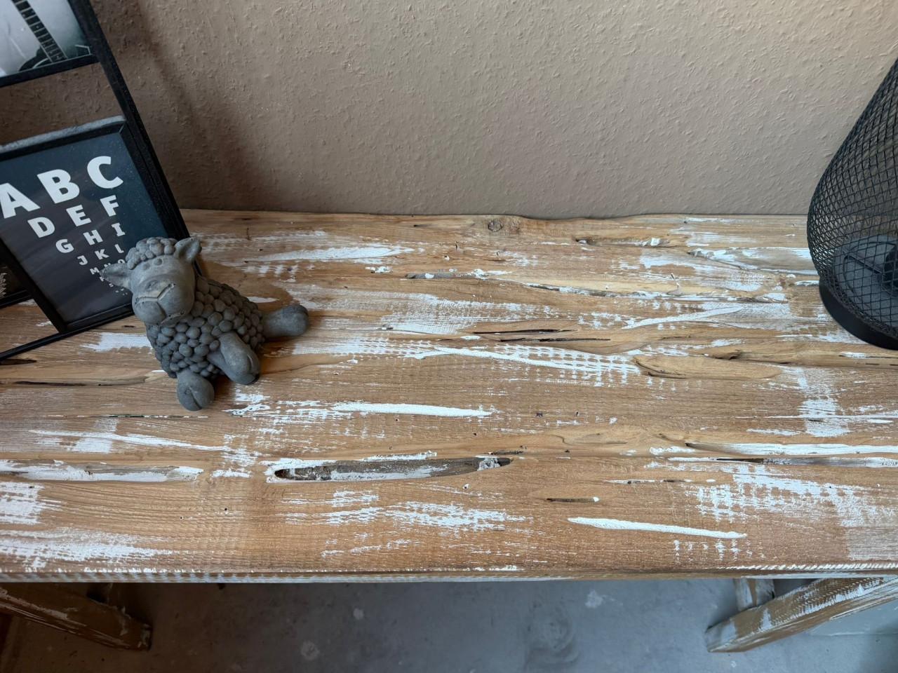 Houten bankje/sidetable