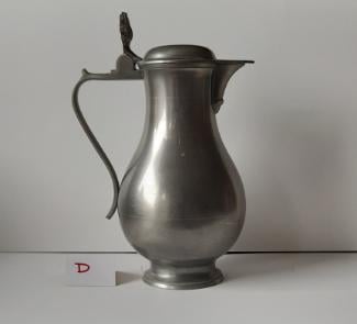 Tinnen kannen met deksel,  4 verschillende modellen