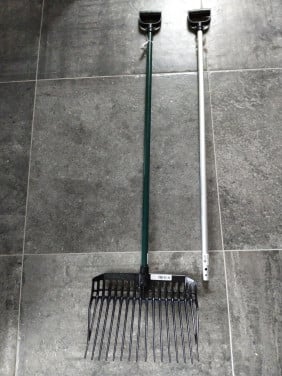 Mestvork met metalen of aluminium steel