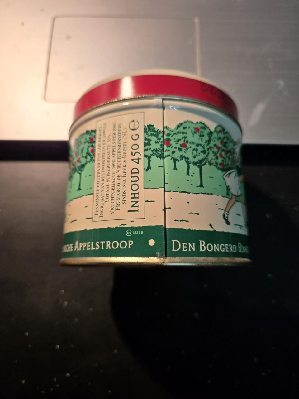 Vintage Den Bongerd Rinsche Appelstroop Blik - 450g