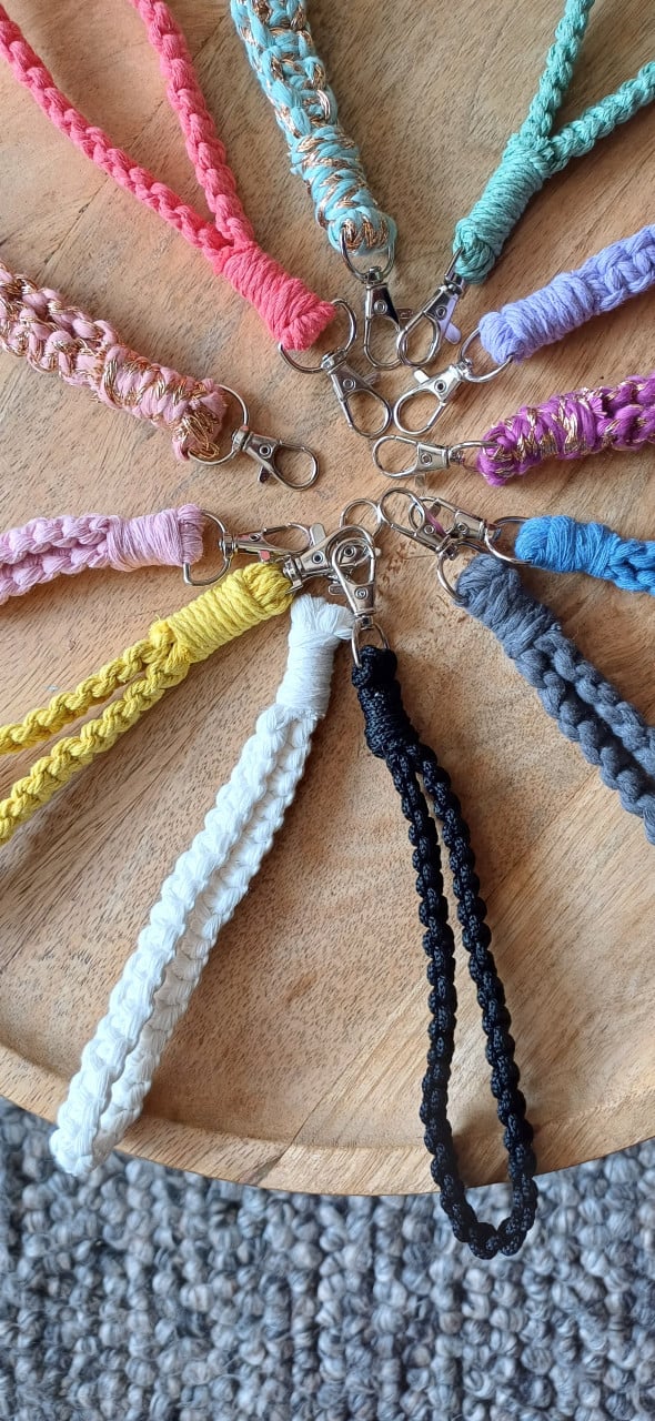 Mcramé sleutelhangers