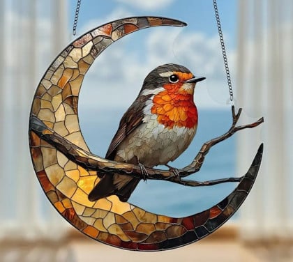 Raamhanger roodborst + maan