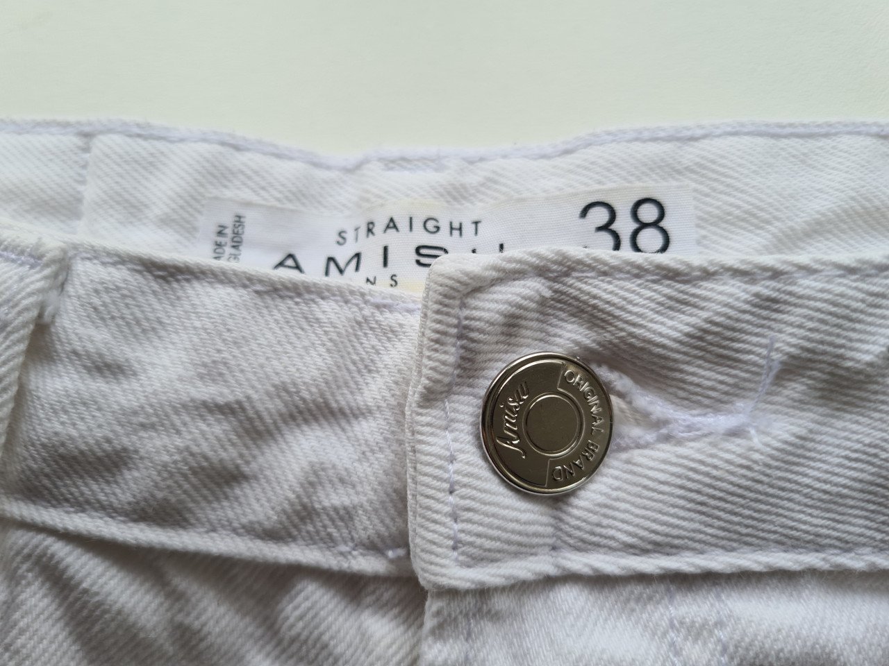 Nieuw ! Amisu rechte witte spijkerbroek  Maat M