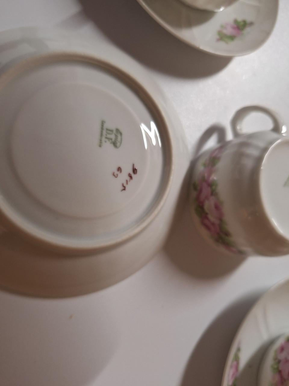 9 brocante kop en schotels Merk DG Epiage