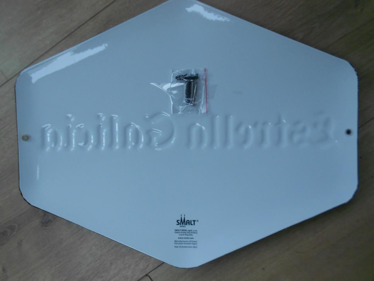 Twee emaille reclameborden estrella galicia bier reclame bord plaat schild