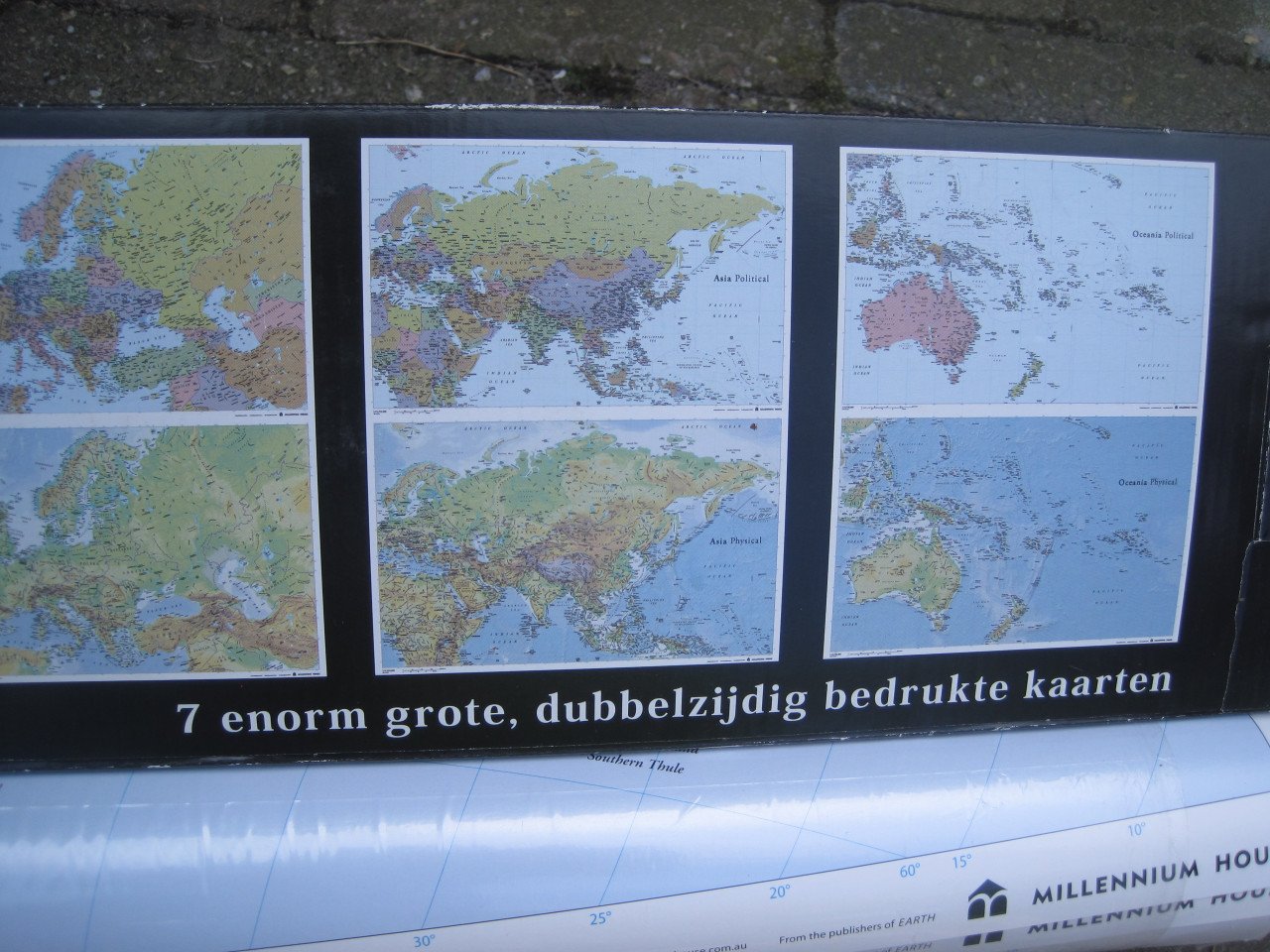 Grote landkaarten , wereldkaarten