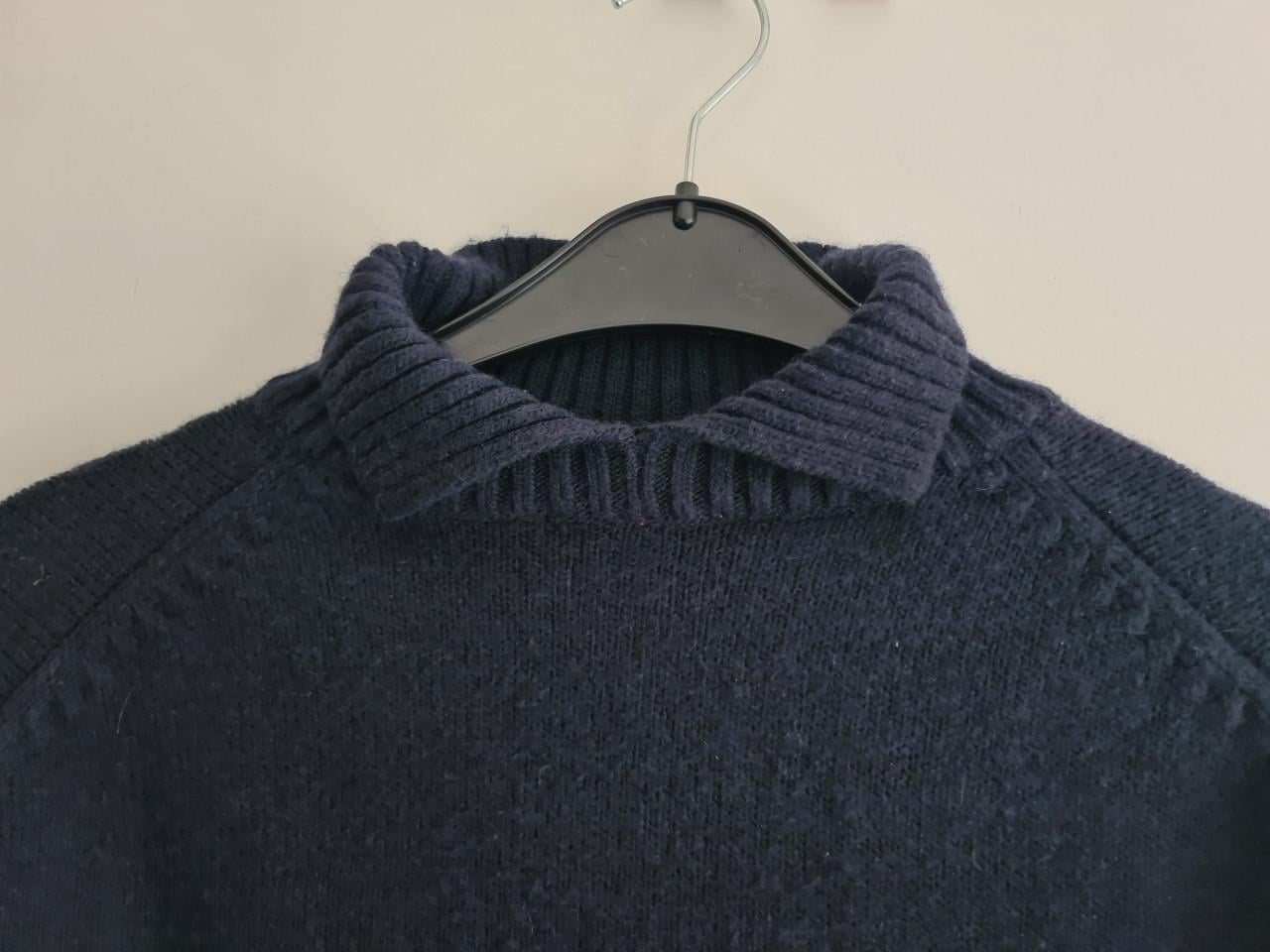 Lange zachte donkerblauwe / jurk  Maat L