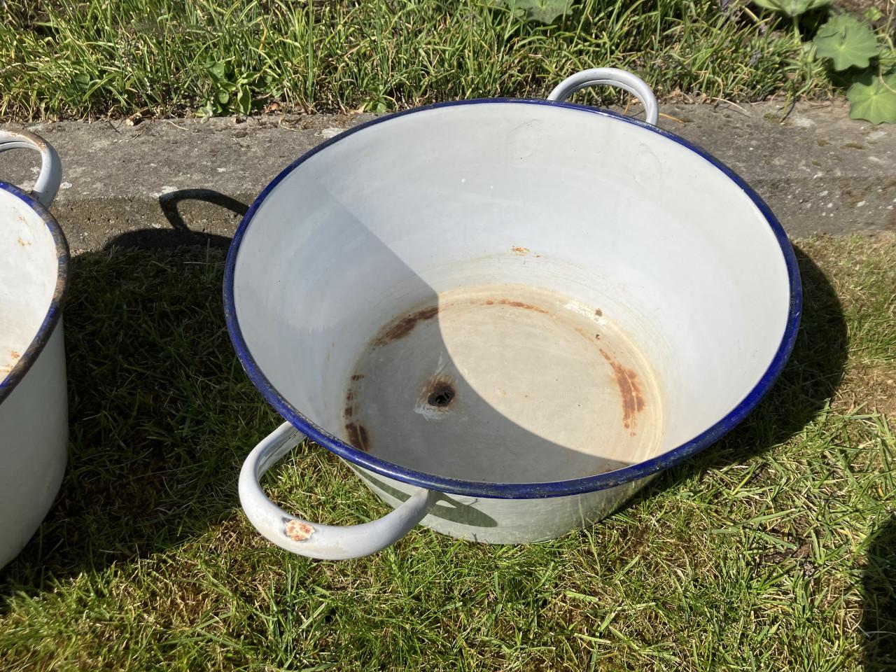 Emaille wasteil / bekken 2st.