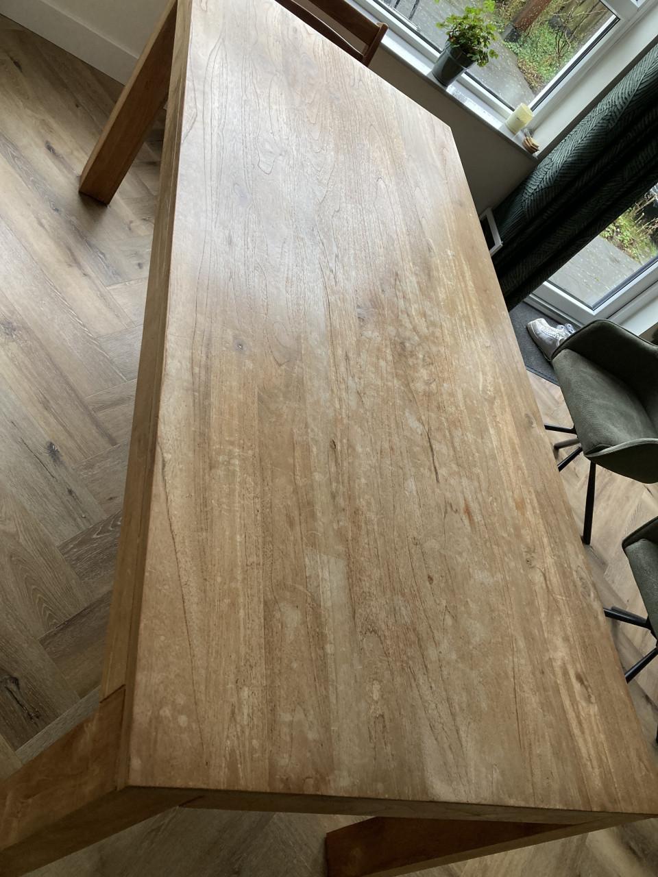 Teakhouten eettafel