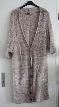 Beige lange vest  maat l