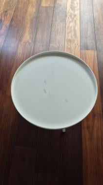Ronde bijzettafel/salontafel wit