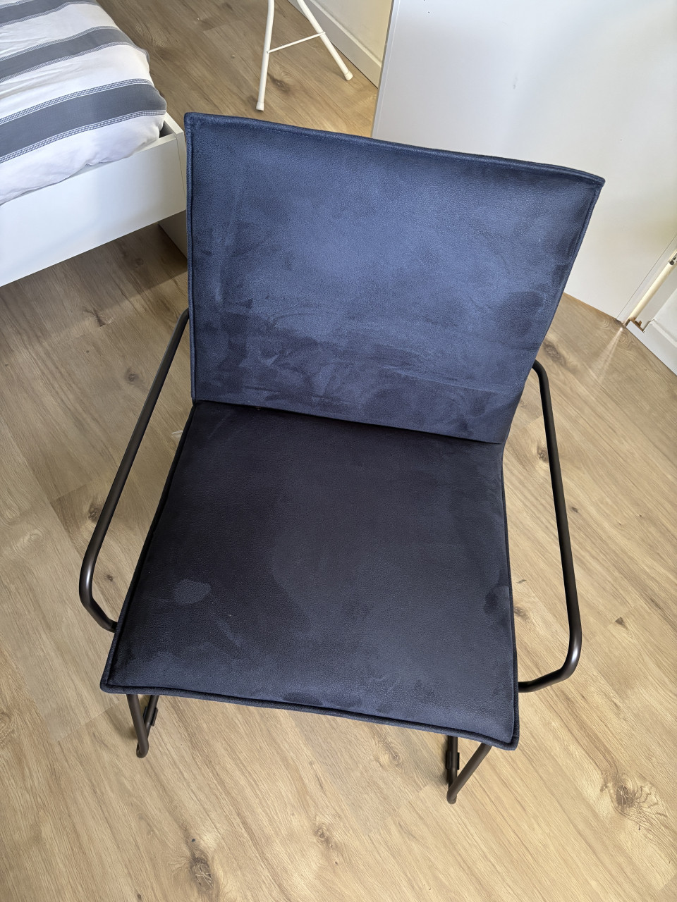 Blauwe fauteuil