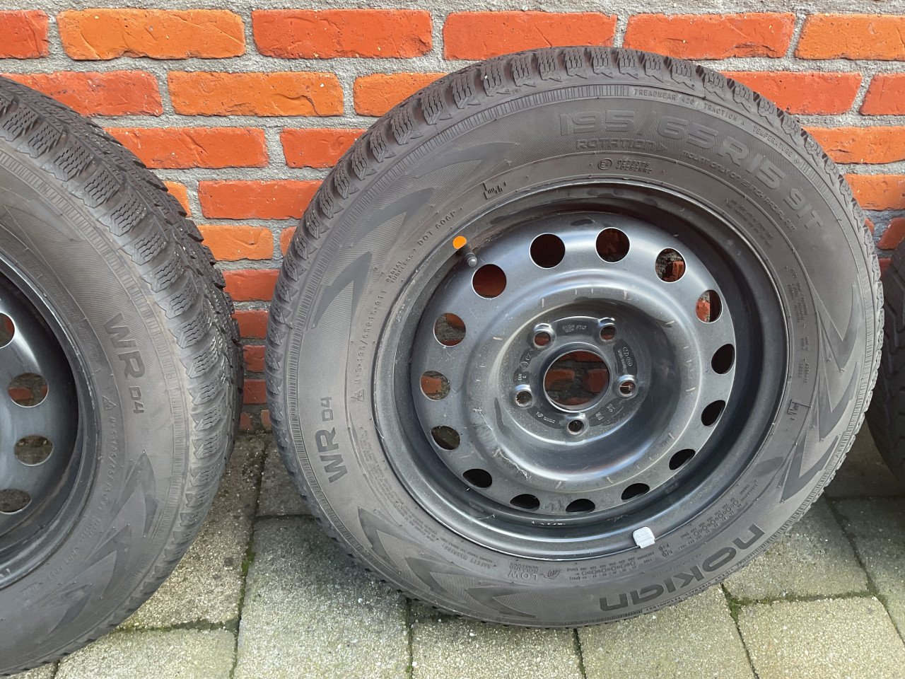 4 winterbanden met stalen velg