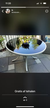 Tuintafel gratis af te halen!