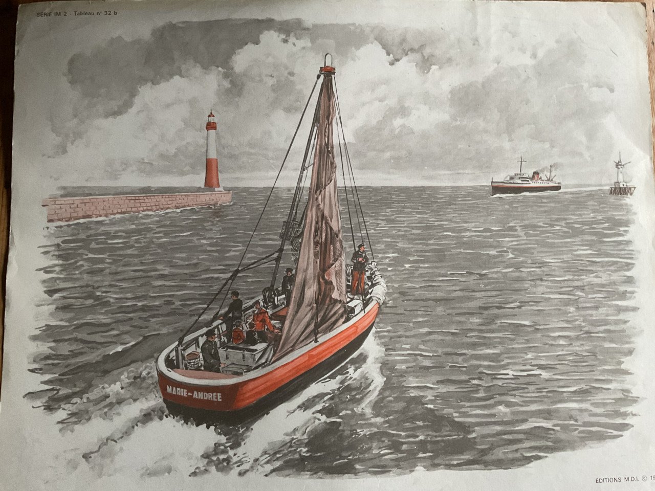 Jaren 70 schoolplaten uit Frankrijk