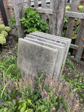 Mooie gave betontegels 6 stuks