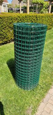 Rol groen geplastificeerd draadgaas, 100cm hoog <<