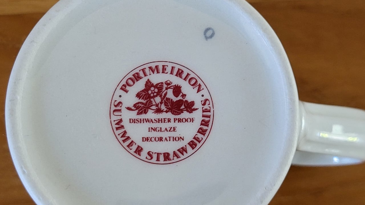 Vintage set Portmeirion  Summer Strawberries (by Angharad Menna 1980)