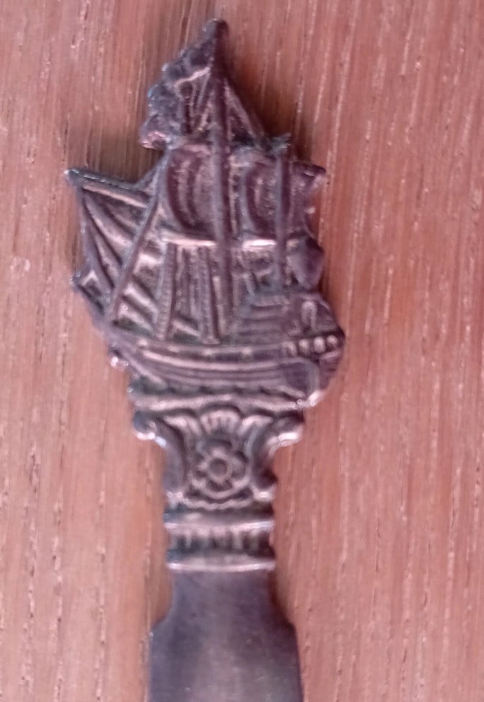 Gero 90 zilver brief opener met zeilschip