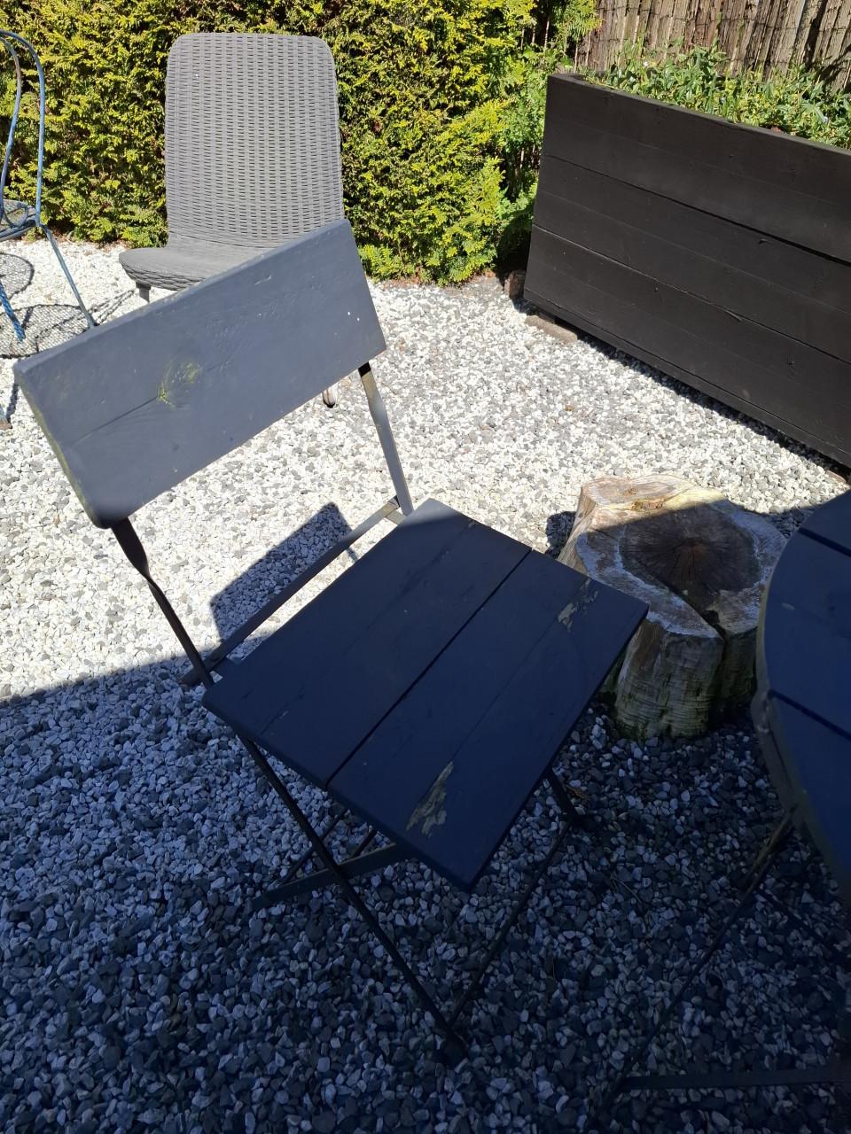 Bistroset hout/metaal