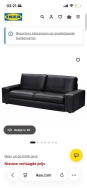 Ikea KIVIK leren bank