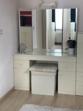 Kaptafel met spiegel (wit)
