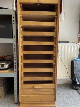 Eikenhout laden kast