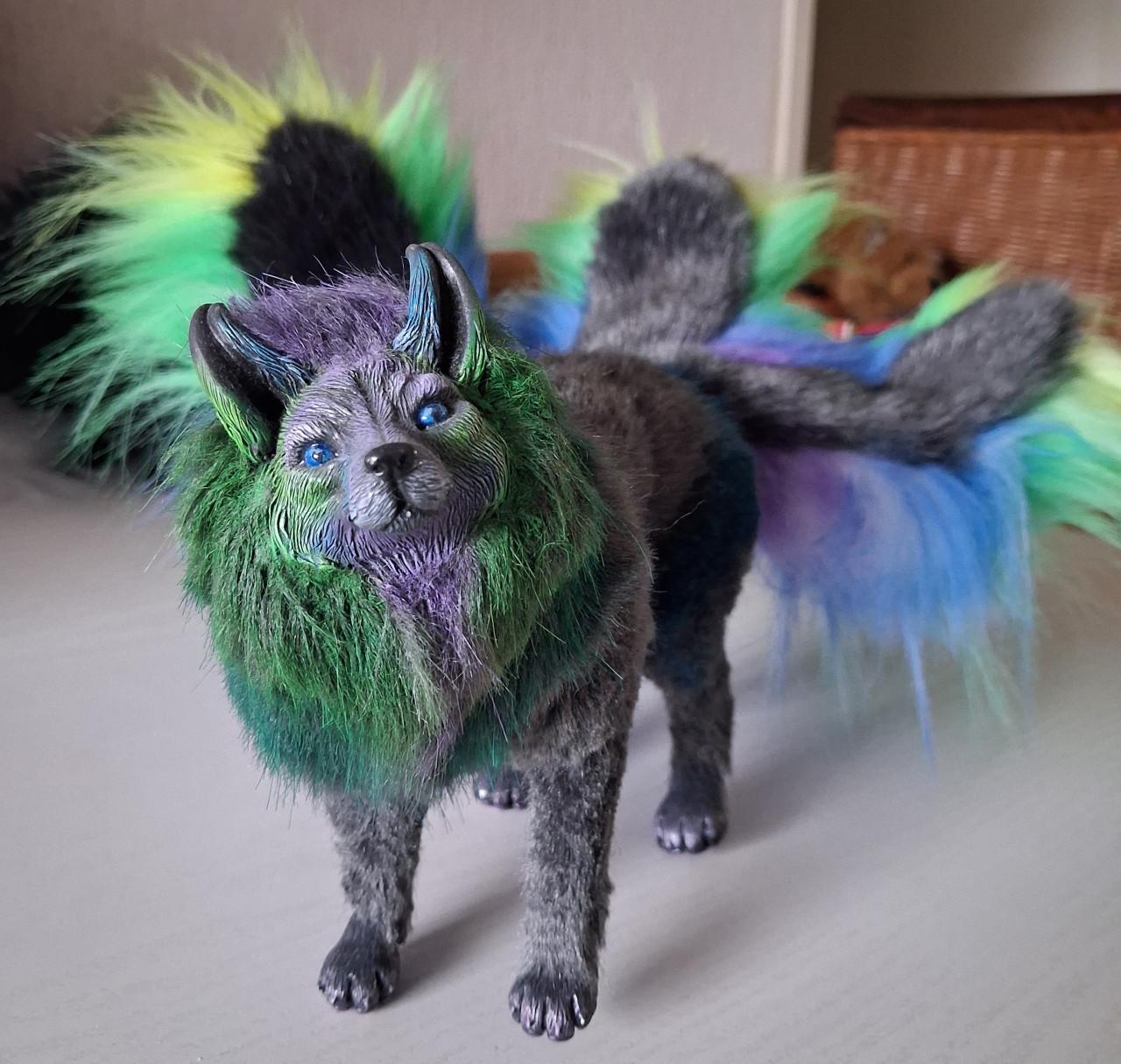 Kitsune vos artdoll, poseerbaar