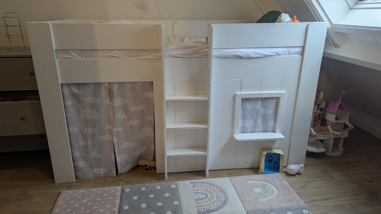 Kinderbed Vipack Reno halfhoogslaper wit