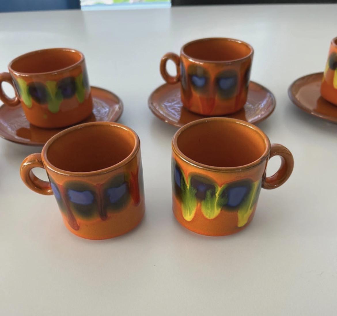 Kop en schotel 9 stuks vintage stijl