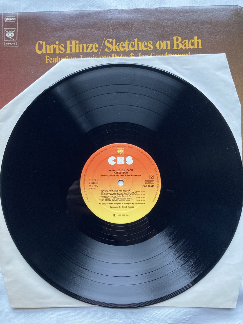 LP Chris Hinze, Louis Van Dijk Sketches on Bach