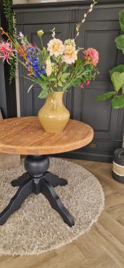 Massief eiken ronde eettafel