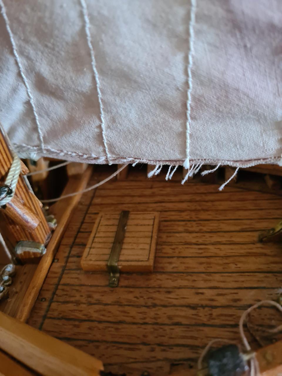 Dit is een houten model van een Nederlandse botter
