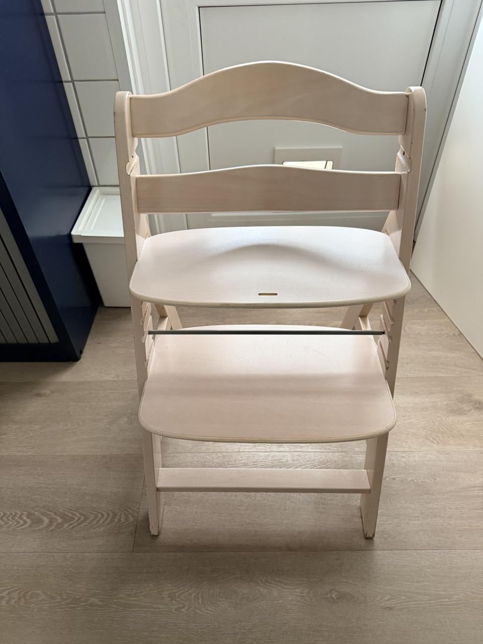 Hauck houten kinderstoel meegroeidtoel whitewash