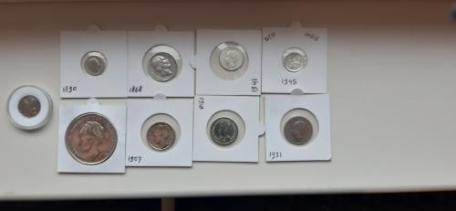 Lotje zilveren munten