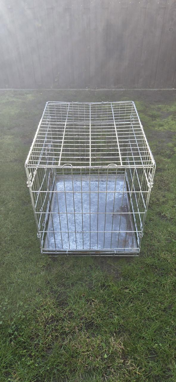 Stevige metalen hondenbench (verzinkt) – Inklapbaar